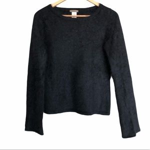 J Crew Angora Rabbit and Wool Long Sleeve Fuzzy M
